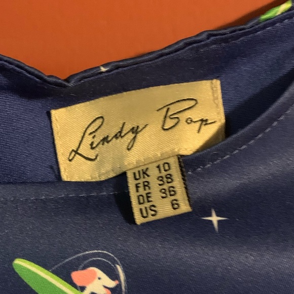 Space Dogs and Rockets Retro Dress - Picture 4 of 5